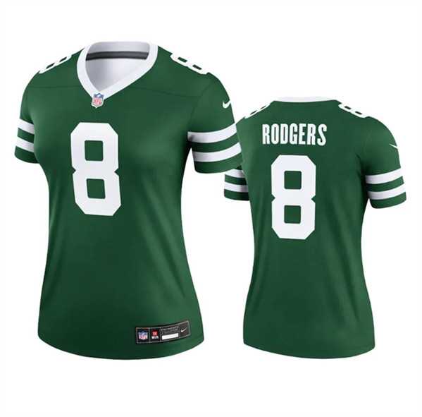 Womens New York Jets #8 Aaron Rodgers Green 2024 Stitched Jersey Dzhi